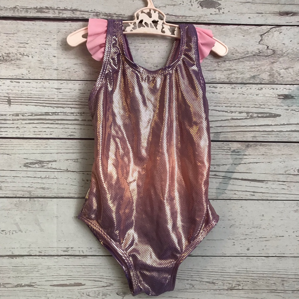 3 Month Purple Pink Shimmery Swimsuit 3T